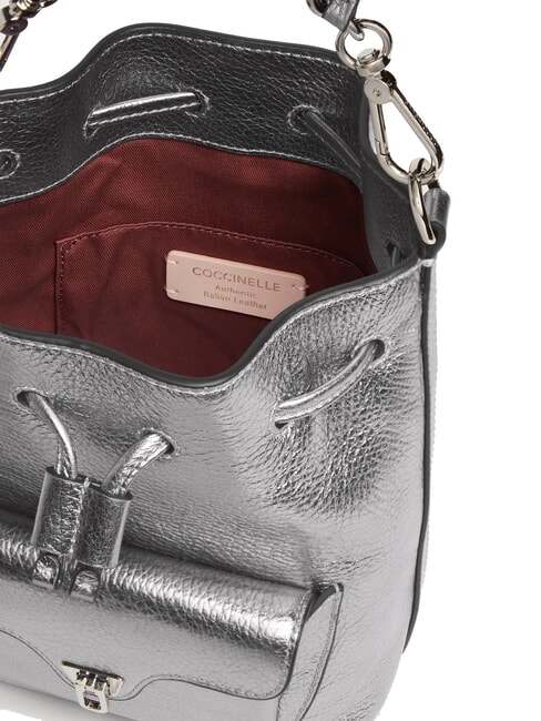 BEAT GENERATION Mini cubo de cuero acero - Bolsos Mujer