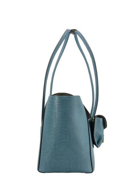 DOUBLE BEAT Bolso de hombro de piel con clutch azul ártico - Bolsos Mujer