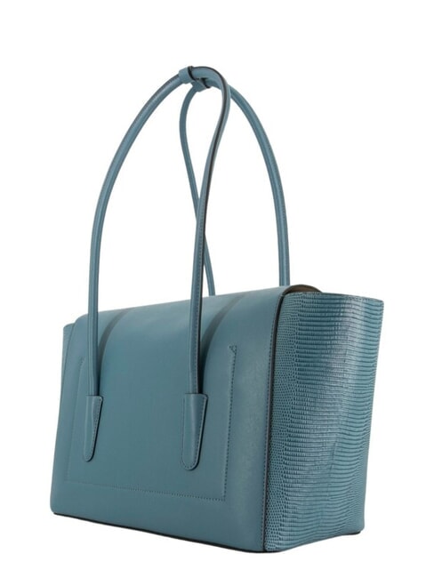 DOUBLE BEAT Bolso de hombro de piel con clutch azul ártico - Bolsos Mujer