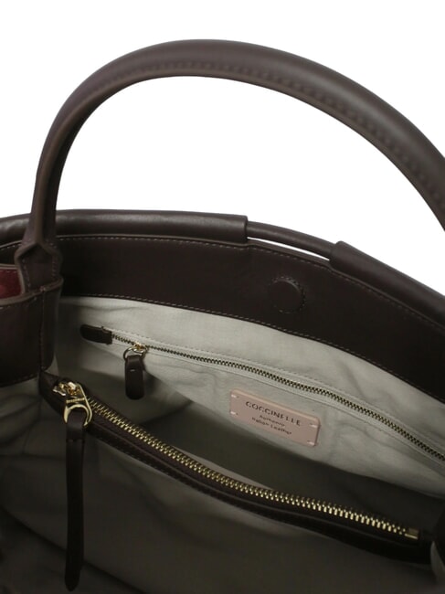 LISBET GEOMETRIC PATCH Bolso de piel con bandolera multigrosella/moreno - Bolsos Mujer