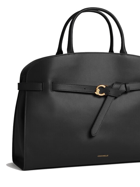 SABINE Bolso de piel con bandolera negro - Bolsos Mujer