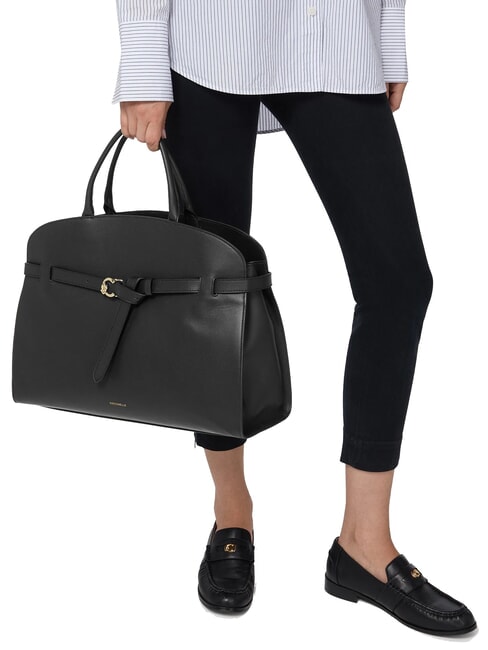 SABINE Bolso de piel con bandolera negro - Bolsos Mujer