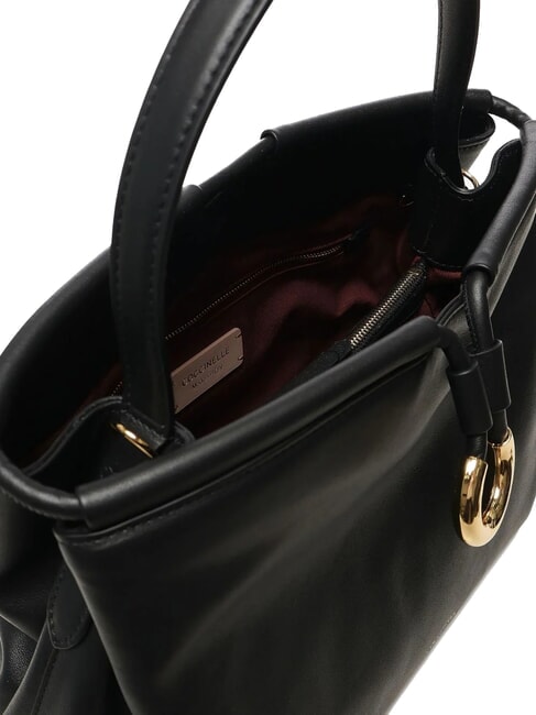 LISBET Bolso de piel con bandolera negro - Bolsos Mujer