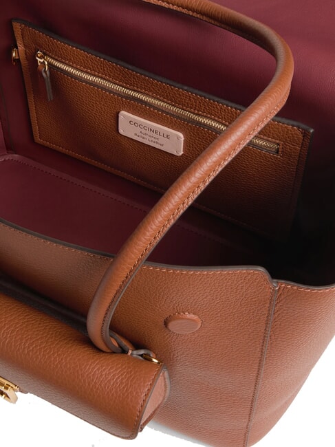 DOUBLE BEAT Bolso de hombro coñac - Bolsos Mujer