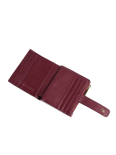 METALLIC SOFT Cartera mini de piel grosella - Carteras Mujer
