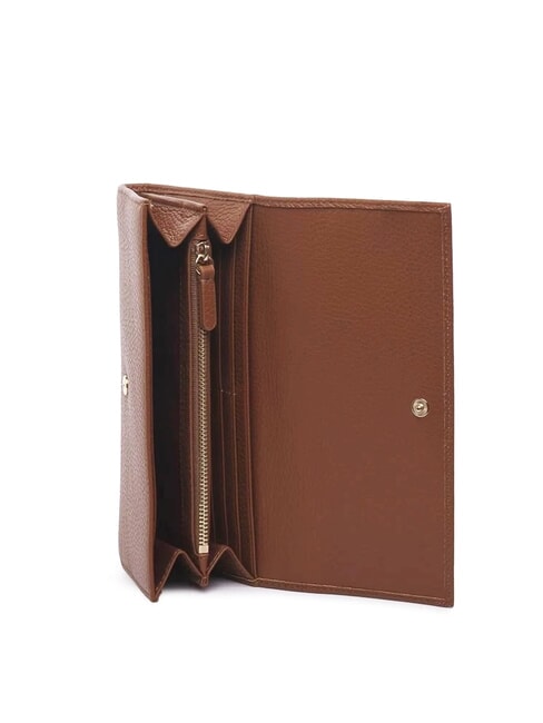 ANEMONE Cartera grande de piel coñac - Carteras Mujer