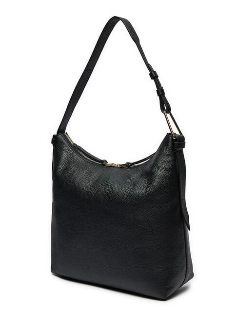 MALORY Bolso de hombro de piel martillada negro - Bolsos Mujer