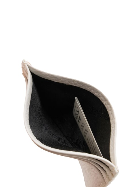 BASIC Tarjetero de cuero blanco - Carteras Mujer