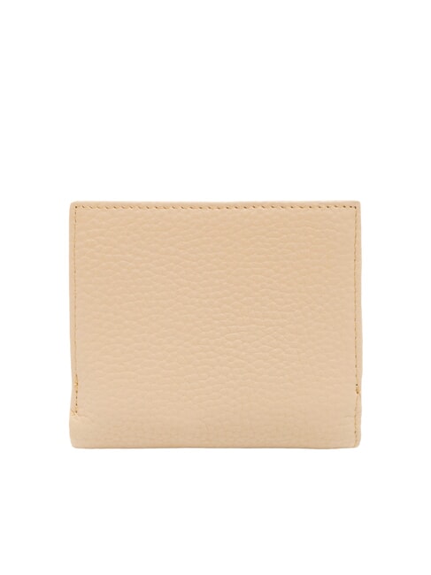 BASIC Cartera compacta de cuero beige - Carteras Mujer