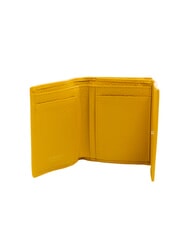 BRACCIALINI BASIC Cartera compacta de cuero amarillo - Carteras Mujer - 2