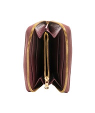 BRACCIALINI BASIC Cartera pequeña de cuero con cremallera borgoña - Carteras Mujer - 2