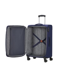 AMERICAN TOURISTER BLAZING RIDE Juego de 3 maletas con ruedas + bolsa de viaje + 2 mochilas + 2 neceseres azul marino/naranja - Set Trolley - 3