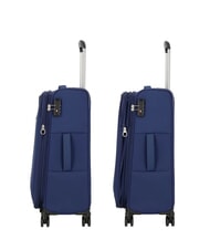 AMERICAN TOURISTER BLAZING RIDE Juego de 3 maletas con ruedas + bolsa de viaje + 2 mochilas + 2 neceseres azul marino/naranja - Set Trolley - 4