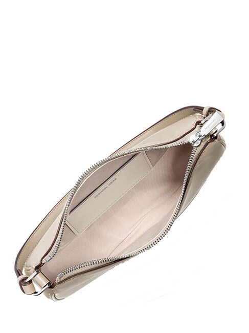 KYLA Bolso bandolera de piel, con correa para el hombro arena clara - Bolsos Mujer