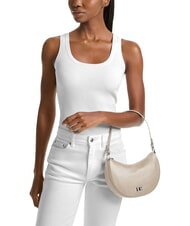 MICHAEL KORS KYLA Bolso bandolera de piel, con correa para el hombro arena clara - Bolsos Mujer - 4