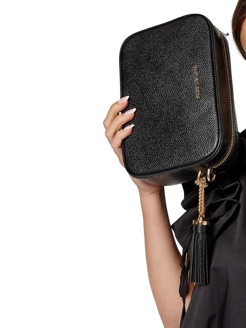 JET SET Mini bolso de hombro, de piel negro - Bolsos Mujer