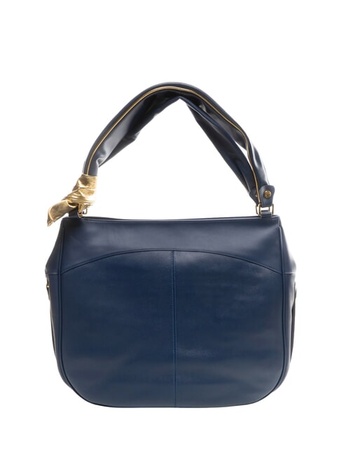 GRETA Bolso de hombro de piel azul - Bolsos Mujer