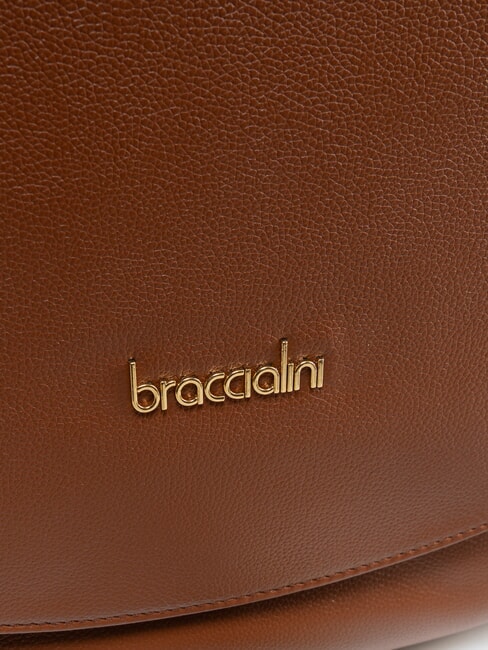 GRETA Bolso de piel con bandolera marrón - Bolsos Mujer