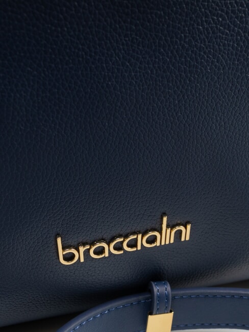 GRETA Bolso de piel tipo cartera con bandolera azul - Bolsos Mujer