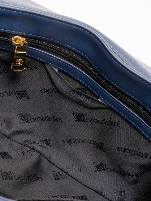 GRETA Bolso de piel con bandolera azul - Bolsos Mujer