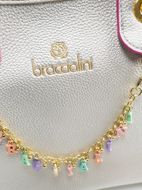 BETH Bolso mediano con bolsa extraíble plata - Bolsos Mujer