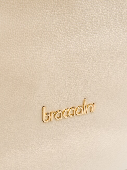 GRETA Bolso de hombro de piel beige - Bolsos Mujer