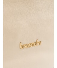 BRACCIALINI GRETA Bolso de hombro de piel beige - Bolsos Mujer - 3