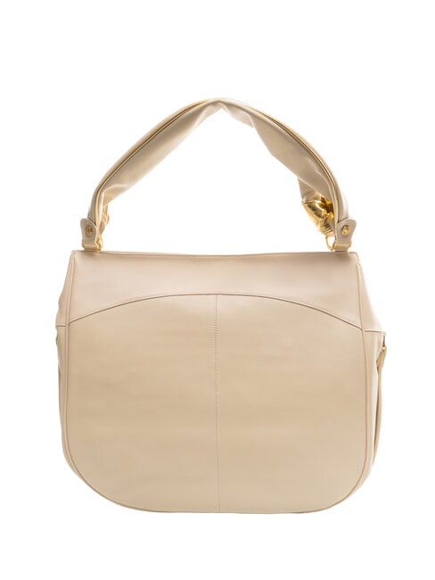 GRETA Bolso de hombro de piel beige - Bolsos Mujer