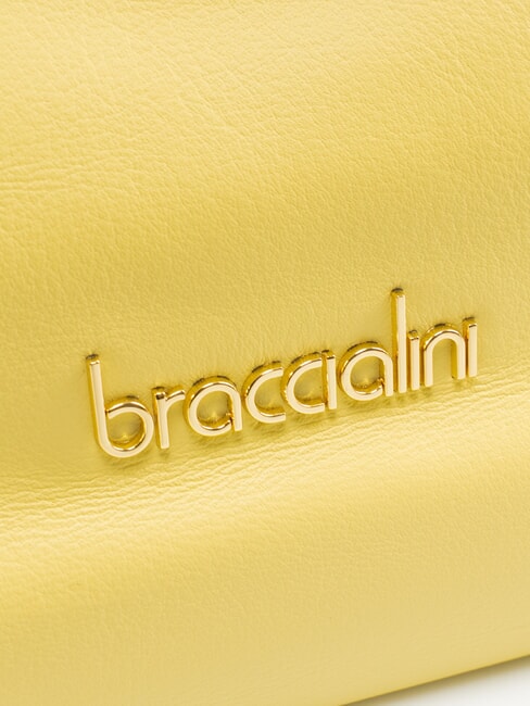 SOFIA Bolso de piel con pequeñas flores amarillo - Bolsos Mujer