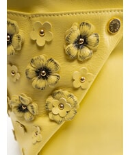 BRACCIALINI SOFIA Bolso de piel con pequeñas flores amarillo - Bolsos Mujer - 4