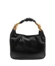 BRACCIALINI SARA Bolso hobo de piel con flores negro - Bolsos Mujer - 3