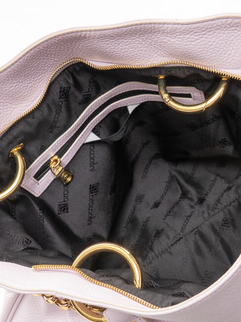 NORA bolso de cuero martillado lila - Bolsos Mujer