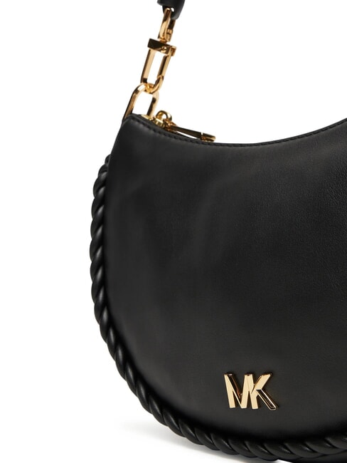 KYLA Bolso bandolera de piel con correa para el hombro negro - Bolsos Mujer
