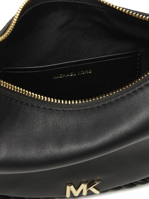 KYLA Bolso bandolera de piel con correa para el hombro negro - Bolsos Mujer