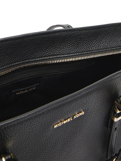 QUINN Bolsa de compras de cuero negro - Bolsos Mujer