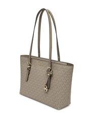 MICHAEL KORS QUINN Bolsa de compras con estampado integral del logotipo - Bolsos Mujer