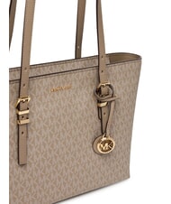 MICHAEL KORS QUINN Bolsa de compras con estampado integral del logotipo abedul - Bolsos Mujer - 4