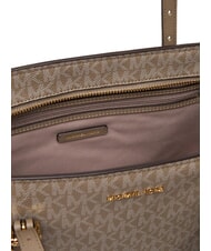 MICHAEL KORS QUINN Bolsa de compras con estampado integral del logotipo abedul - Bolsos Mujer - 5