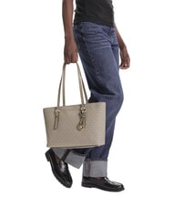 MICHAEL KORS QUINN Bolsa de compras con estampado integral del logotipo abedul - Bolsos Mujer - 6