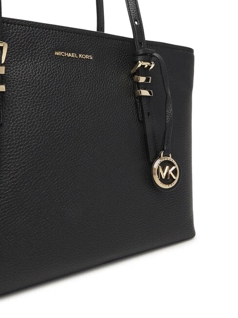 QUINN Bolsa de compras mediana de piel negro - Bolsos Mujer