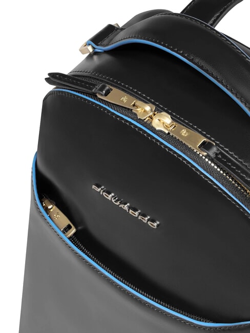 BLUE SQUARE Mochila de cuero negro - Bolsos Mujer