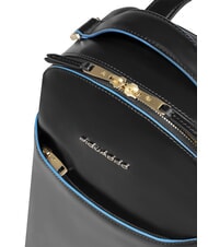 PIQUADRO BLUE SQUARE Mochila de cuero negro - Bolsos Mujer - 4