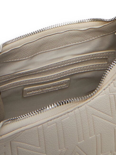 SHELBY Bolso bandolera con doble correa color crudo - Bolsos Mujer