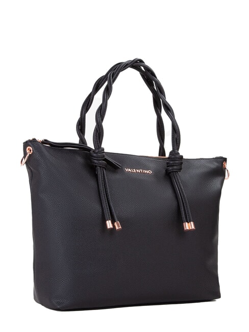 SCARLETT RE Bolso de hombro con asas trenzadas negro - Bolsos Mujer