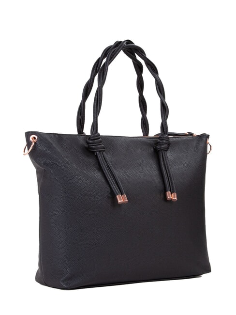 SCARLETT RE Bolso de hombro con asas trenzadas negro - Bolsos Mujer