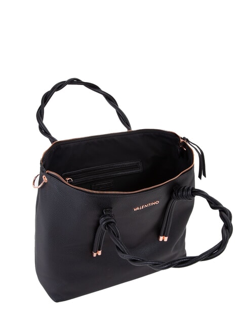 SCARLETT RE Bolso de hombro con asas trenzadas negro - Bolsos Mujer