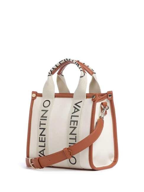 CANDLE Bolso pequeño de lona natural/cuero - Bolsos Mujer