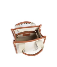 MARIO VALENTINO CANDLE Bolso pequeño de lona natural/cuero - Bolsos Mujer - 4