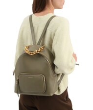 COCCINELLE FENIX Mochila mediana de cuero verde laurel - Bolsos Mujer - 4