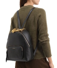 COCCINELLE FENIX Mochila mediana de cuero negro - Bolsos Mujer - 5